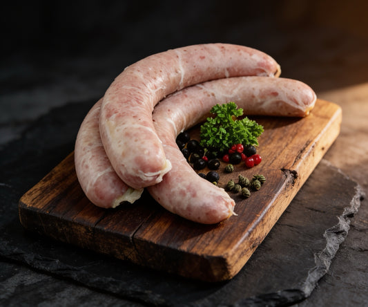 35 Original Thuringian Rostbratwurst - Coarse. Delivered raw! Including Born mustard!