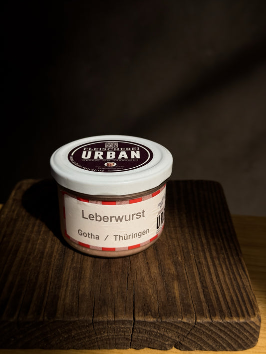 Thuringian liver sausage in a jar